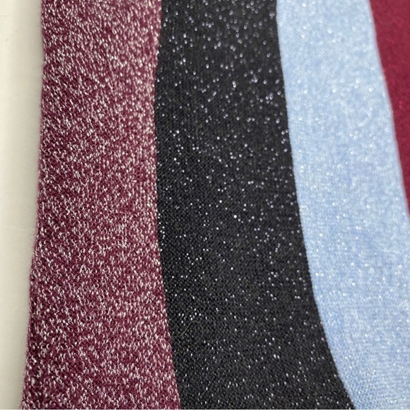 INC Multi Striped Pencil Skirt Lurex-Trim Glitter Plus Sz 3X - Picture 6 of 8